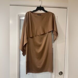 Posh Couture Dress with attached Over the Shoulder shawl